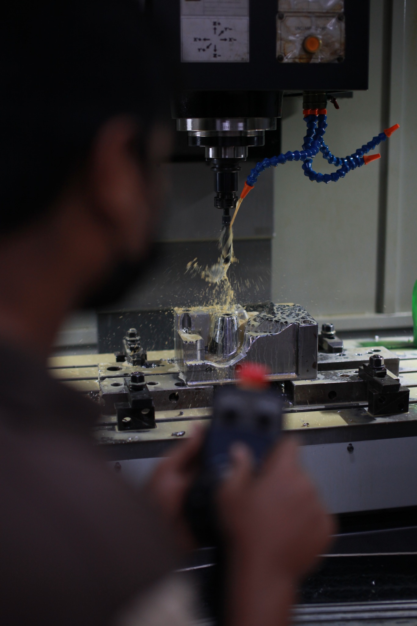 CNC machining in progress at DCM Tooling