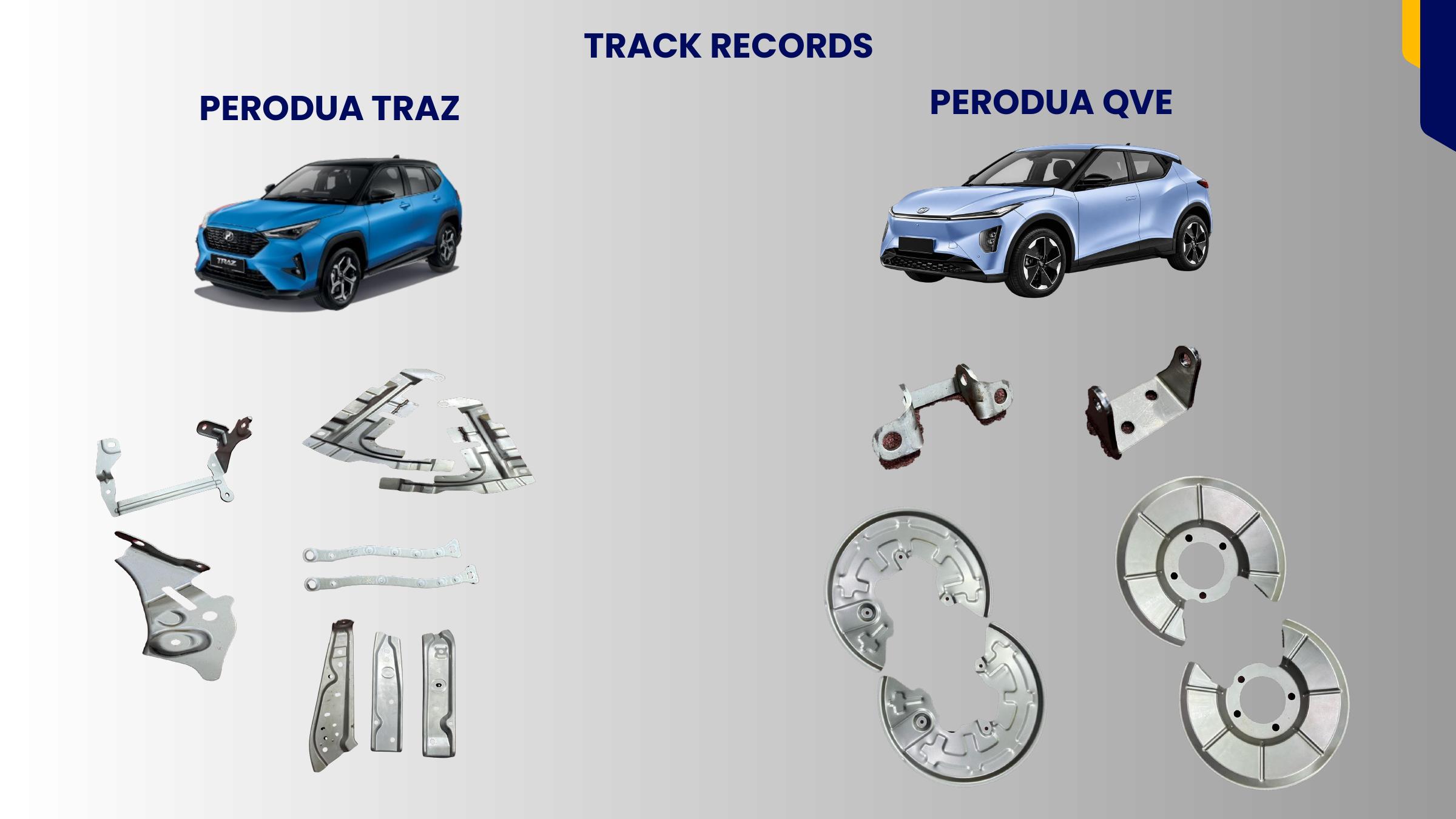 Perodua Traz and Perodua QVE track records