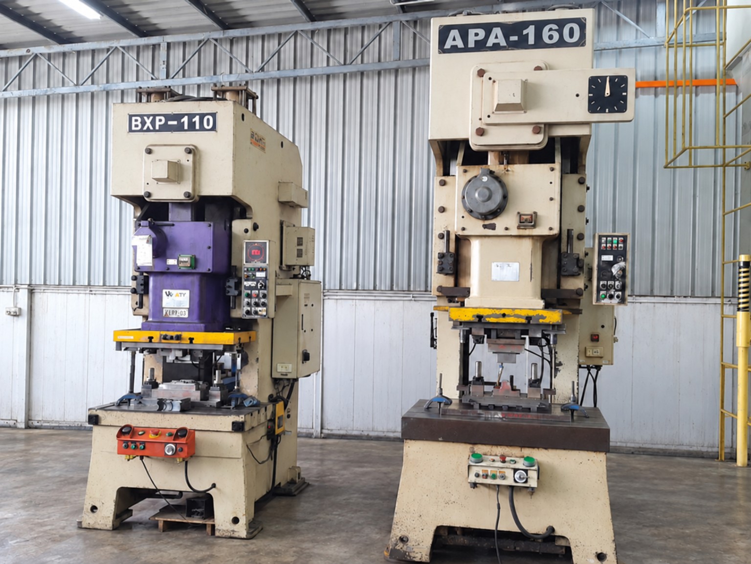 DCM Tooling BXP-110 and APA-160 stamping machines